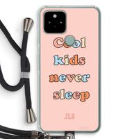Cool Kids Never Sleep: Pixel 5 Transparant Hoesje met koord