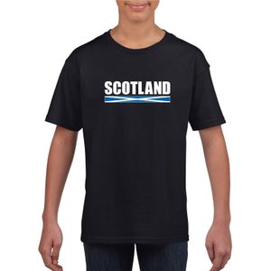 Zwart Schotland supporter t-shirt voor kinderen