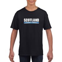 Zwart Schotland supporter t-shirt voor kinderen - thumbnail