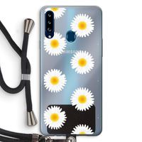 Margrietjes: Samsung Galaxy A20s Transparant Hoesje met koord