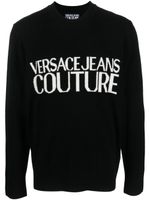 Versace Jeans Couture pull à logo en intarsia - Noir - thumbnail