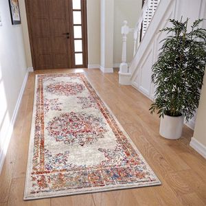 Vintage Vloerkleed Maderno Crème - 80x120cm - Meerkleurig Klassiek Vloerkleed - 123vloerkleed.nl