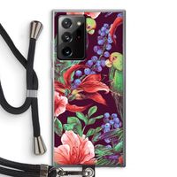 Papegaaien: Samsung Galaxy Note 20 Ultra / Note 20 Ultra 5G Transparant Hoesje met koord