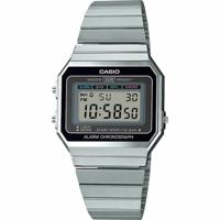 Casio A700WE-1AEF Zwart Zilverkleurig (Ø 35 mm) Heren horloge