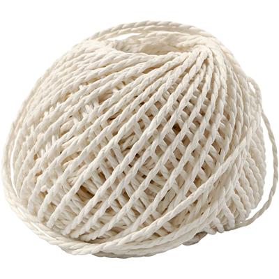 Creativ Company Papier garen, dikte 2,5-3 mm, wit, 150 gr, 40 m/ 1 bol