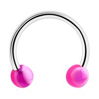 Circular barbell Chirurgisch staal 316L / Acryl Circular Barbells - thumbnail