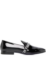 Philipp Plein mocassins vernis à logo - Noir