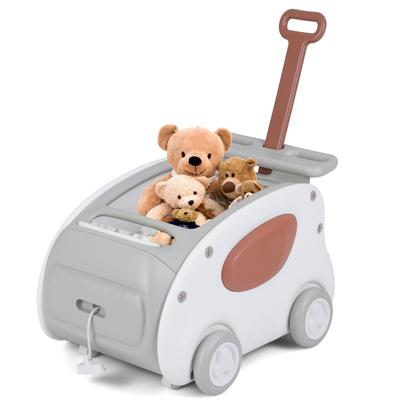 Babyloopwagen 2-in-1 Loopwagen met Wielen Opklapbaar Zitje en Veiligheidsgordel