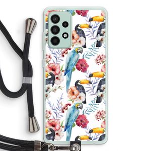 Bloemen tukan: Samsung Galaxy A52s 5G Transparant Hoesje met koord