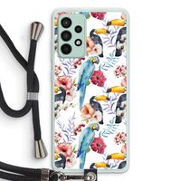 Bloemen tukan: Samsung Galaxy A52s 5G Transparant Hoesje met koord