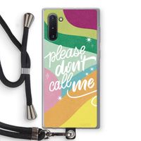 Don't call: Samsung Galaxy Note 10 Transparant Hoesje met koord Don't call: Samsung Galaxy Note 10 Transparant Hoesje met koord
