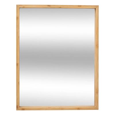 5five Spiegel/wandspiegel - 34 x 44 cm - mdf/bamboe/glas - naturel ornament rand