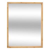 5five Spiegel/wandspiegel - 34 x 44 cm - mdf/bamboe/glas - naturel ornament rand