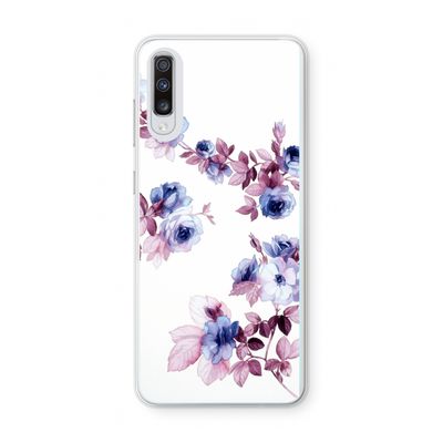 Waterverf bloemen: Samsung Galaxy A70 Transparant Hoesje