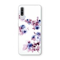 Waterverf bloemen: Samsung Galaxy A70 Transparant Hoesje