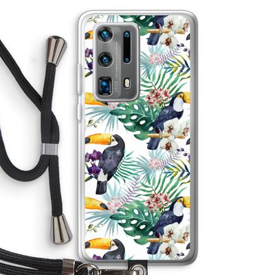 Tukans: Huawei P40 Pro Plus Transparant Hoesje met koord