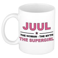 Juul cadeau mok - Woman Myth Supergirl - naam koffiemok - 300 ml - collega - moederdag