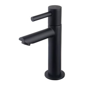 BWS Danu XL 15 cm Toiletkraan 1/2'' Met Keramisch Binnenwerk Mat Zwart