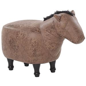 Beliani HORSE - Dierenhocker-Bruin-Kunstleer