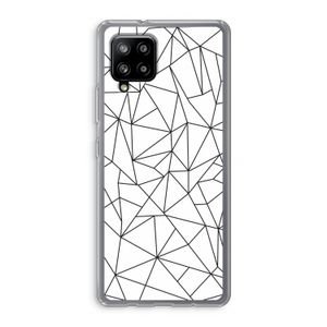 Geometrische lijnen zwart: Samsung Galaxy A42 5G Transparant Hoesje