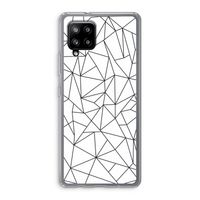 Geometrische lijnen zwart: Samsung Galaxy A42 5G Transparant Hoesje