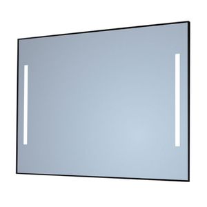 Spiegel Sanicare Q-Mirrors 70x70 cm Vierkant Met Links & Rechts LED Warm White, Omlijsting Aluminium incl. ophangmateriaal Zonder Schakelaar Sanicare
