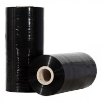 Machinewikkelfolie 20 micron 50 cm x 1600 meter 250% voorrek zwart