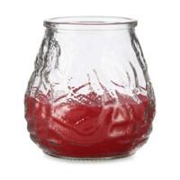 Kaars Ibergarden Rood Transparant Glas Paraffine Citronella Geranium 9 x 9,5 x 9 cm (6 Stuks)