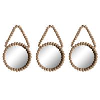 Set spiegels Home ESPRIT Natuurlijk Scandi 15 x 1 x 24 cm (3 Onderdelen)