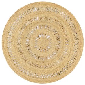 VidaXL Vloerkleed handgemaakt 120 cm gevlochten jute