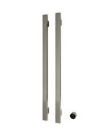 Hotbath &MORE set van 2 rails RASV135 SQUARE135 cm met separate schakelaar en inbouw element Geborsteld Nikkel (RASV135-2GN)