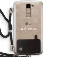 gij moogt er zijn: LG K10 (2016) Transparant Hoesje met koord