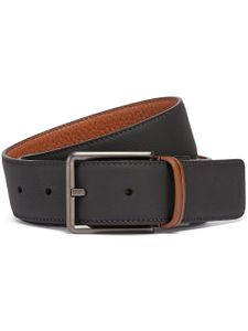 Zegna ceinture en cuir à design réversible - Noir