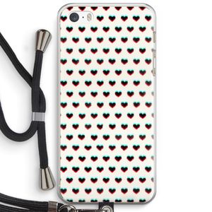 Hartjes: iPhone 5 / 5S / SE Transparant Hoesje met koord