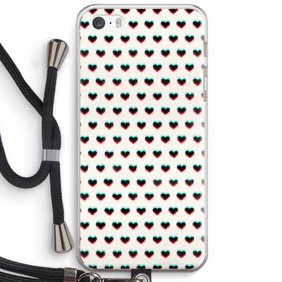 Hartjes: iPhone 5 / 5S / SE Transparant Hoesje met koord