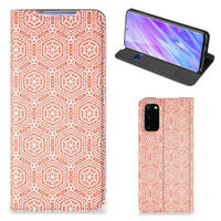 Samsung Galaxy S20 Hoesje met Magneet Pattern Orange - thumbnail