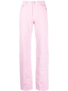 Mugler pantalon évasé à taille haute - Rose