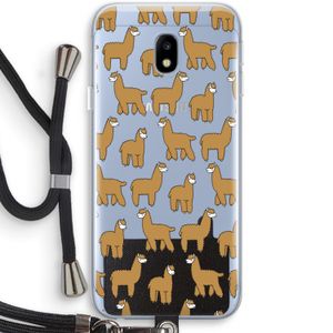 Alpacas: Samsung Galaxy J3 (2017) Transparant Hoesje met koord