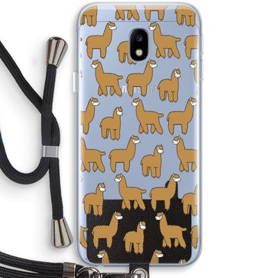 Alpacas: Samsung Galaxy J3 (2017) Transparant Hoesje met koord
