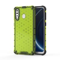 Schokbestendige honingraat PC + TPU Case voor Galaxy M30 (groen)
