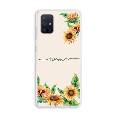 Zonnebloemen: Galaxy A71 Transparant Hoesje