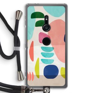 Bold Rounded Shapes: Sony Xperia XZ2 Transparant Hoesje met koord