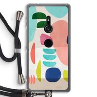 Bold Rounded Shapes: Sony Xperia XZ2 Transparant Hoesje met koord