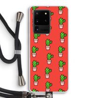 Mini cactus: Samsung Galaxy S20 Ultra Transparant Hoesje met koord Mini cactus: Samsung Galaxy S20 Ultra Transparant Hoesje met koord