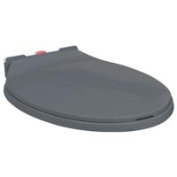 VidaXL Toiletbril soft-close en quick-release ovaal grijs VidaXL Toiletbril soft-close en quick-release ovaal grijs