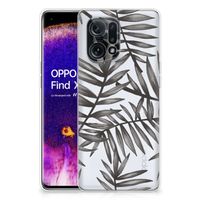 OPPO Find X5 TPU Case Leaves Grey - thumbnail