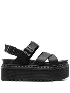 Dr. Martens sandales Voss II Athena en cuir - Noir