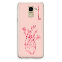 Blooming Heart: Samsung Galaxy J6 (2018) Transparant Hoesje