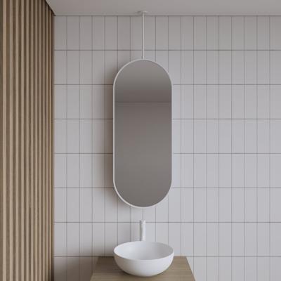 Badkamerspiegel Gliss Design Halo | 40x90 cm | Verticaal | Ovaal | Mat wit