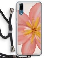 Pink Ellila Flower: Huawei P20 Transparant Hoesje met koord